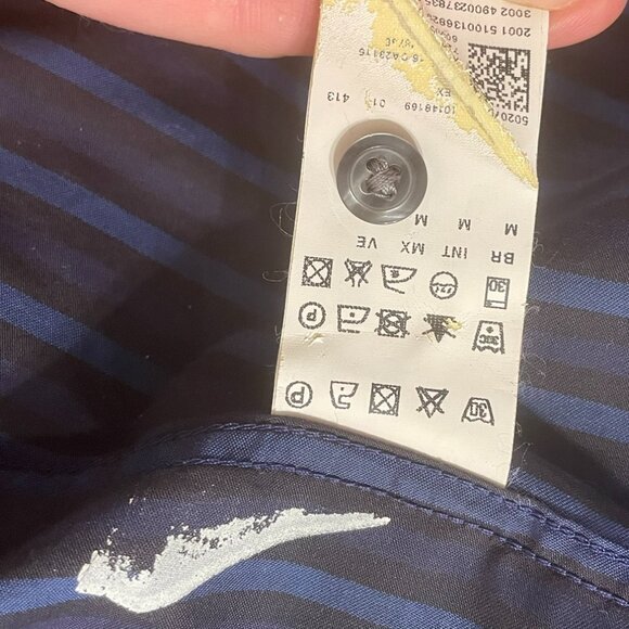 Hugo Boss Blue Striped Button Up - Picture 6 of 6